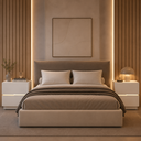 Ver imagem 6 de Mesa de Cabeceira 45cm MDF com LED 2 Gavetas Lateral Lumiar para Quarto Casal:Branco