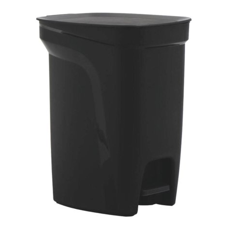Lixeira Preta Tramontina Compact Plástica com Pedal 10l Casa Banheiro Escritório