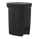 Ver imagem 1 de Lixeira Preta Tramontina Compact Plástica com Pedal 10l Casa Banheiro Escritório