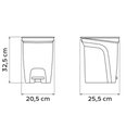 Ver imagem 3 de Lixeira Preta Tramontina Compact Plástica com Pedal 10l Casa Banheiro Escritório