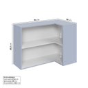Ver imagem 5 de Armário Aéreo Planejado Canto Reto 2 Portas Marselha CabeCasa MadeiraOriginals Azul/Sereno
