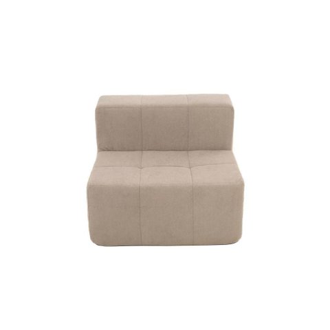 Sofá Modular Central 1 Lugar Fixo 84cm Boucle Bege Kappesberg