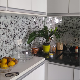 Pastilha de Vidro para Cozinha Cristal Monet Branco 30x30cm - 8