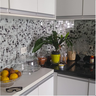 Pastilha de Vidro para Cozinha Cristal Monet Branco 30x30cm - 8