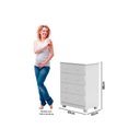 Ver imagem 4 de Cômoda de Quarto Júnior C/ 4 Gavetas Branco - Peroba
