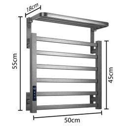 Toalheiro Elétrico Térmico Aquecido 45x 50 Cinza 220v - 5