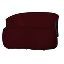 Ver imagem 1 de Poltrona Namoradeira Sofá Orgânico 2 Lugares Beatriz Suede Composê Corino Preto - Suede Bordo