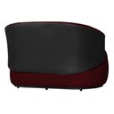 Ver imagem 3 de Poltrona Namoradeira Sofá Orgânico 2 Lugares Beatriz Suede Composê Corino Preto - Suede Bordo
