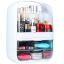 Ver imagem 6 de Caixa Organizadora de Maquiagem Cosméticos Com Gaveta Tampa Acrílico - Branco Genuinos Porta Maquiag