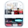 Caixa Organizadora de Maquiagem Cosméticos Com Gaveta Tampa Acrílico - Branco Genuinos Porta Maquiag - 1