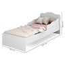 Mini Cama Para Juvenil Nuvem Doce Sonho Branco - Qmovi - 2