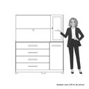 Ver imagem 7 de Cômoda com Painel TV 43" 4 Gavetas 2 Portas e Espelho Dunas Espresso Móveis Marrom/Cinamomo/Off White