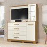 Cômoda com Painel TV 43" 4 Gavetas 2 Portas e Espelho Dunas Espresso Móveis - 2