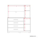 Ver imagem 6 de Cômoda com Painel TV 43" 4 Gavetas 2 Portas e Espelho Dunas Espresso Móveis