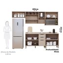 Ver imagem 2 de Cozinha Modulada Compacta 5 Peças com Tampo Aspen Luciane Móveis
