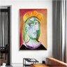Quadro Decorativo Pablo Picasso Mulher Com Boina Vermelho Laranja:120x80 cm/BRANCA - 6
