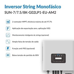 Inversor 220v Deye 2mppt Monofasico 8kw Sun-8k-g02p1-eu-am2 Wifi - 3