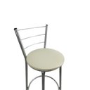 Ver imagem 3 de Kit 2 Banqueta Alta Prata Cozinha Gourmet Americana Balcão:bege