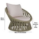 Ver imagem 2 de 02 Poltrona Área Externa Monza Alumínio Pintura Corda Náutica