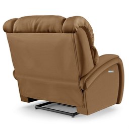 Poltrona do Papai Reclinável Napoli Elétrica Botão Led Massagem Pu Fh1 Caramelo - 5