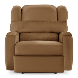 Poltrona do Papai Reclinável Napoli Elétrica Botão Led Massagem Pu Fh1 Caramelo - 3