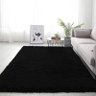 Tapete Felpudo Peludo Para Sala E Quarto Casu Cor: Preto;Tamanho: 200x240cm - 2