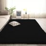 Tapete Felpudo Peludo Para Sala E Quarto Casu Cor: Preto;Tamanho: 200x240cm - 4
