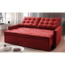 Ver imagem 1 de Sofá Sem Caixa Retrátil e Reclinável 1,85m Cama inBox Studio Suede Velusoft Vermelho