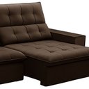 Ver imagem 5 de Sofá Retrátil Reclinável para Sala 3 Lugares 250cm Vincent F04 Veludo Marrom - Lyam Decor