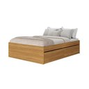 Ver imagem 2 de Cama de Casal 4 Gavetas MDF Aurora Yescasa Marrom/Carvalho Hanover