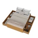 Ver imagem 4 de Cama de Casal 4 Gavetas MDF Aurora Yescasa Marrom/Carvalho Hanover