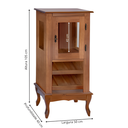 Ver imagem 4 de Adega Rústica 1 Porta com Espaço para até 8 Garrafas com Pés Luiz Xv - Imbuia Glazer