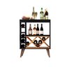 Adega Pés Palito Estilo Retrô Veneza Cor Preto / Nature - Comprar Moveis em Casa - 4