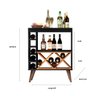 Adega Pés Palito Estilo Retrô Veneza Cor Preto / Nature - Comprar Moveis em Casa - 2