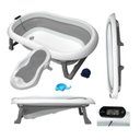 Ver imagem 1 de Banheira Bebê Flexível com Termômetro e Redutor Cinza Premium Baby