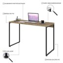 Ver imagem 4 de Mesa de Escritório Studio 120cm Industrial Carvalho e Preto Marrom