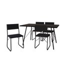 Ver imagem 6 de Mesa Jantar Paraty 137cm Tampo Preto com 4 Cadeiras Angra Estofadas Preto
