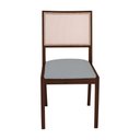 Ver imagem 3 de Conjunto com 4 Cadeiras de Jantar Estofada Suellen em Madeira e Mdf Castanho Linho Cinza