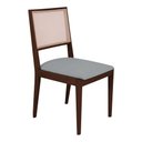 Ver imagem 4 de Conjunto com 4 Cadeiras de Jantar Estofada Suellen em Madeira e Mdf Castanho Linho Cinza