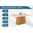 Ver imagem 4 de Mesa para Cozinha Italia com Tampo Madeirado com Vidro Curvo 170x90cm Cedro Off White Dj Móveis