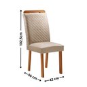 Ver imagem 3 de Mesa de Jantar Liz 180cm Tampo MDF Vidro Canto Copo com 6 Cadeiras Aline