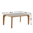 Ver imagem 4 de Mesa de Jantar Liz 180cm Tampo MDF Vidro Canto Copo com 6 Cadeiras Aline
