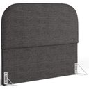 Ver imagem 1 de Cabeceira Cama Box Queen 160cm Orgânica Lanna W01 Linho Cinza Escuro - Lyam Decor