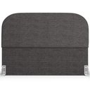 Ver imagem 3 de Cabeceira Cama Box Queen 160cm Orgânica Lanna W01 Linho Cinza Escuro - Lyam Decor