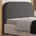 Ver imagem 2 de Cabeceira Cama Box Queen 160cm Orgânica Lanna W01 Linho Cinza Escuro - Lyam Decor