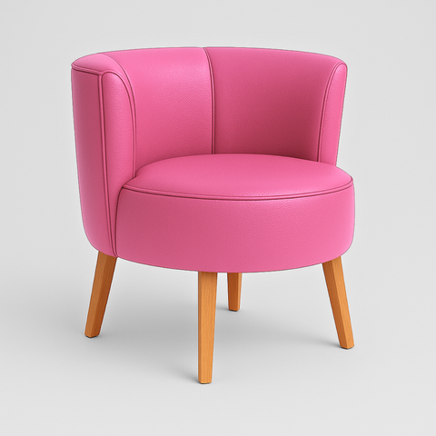 Poltrona Decor para Apartamento Sala Pequena Tecido Corano Base em Madeira Estrutura Reforçada