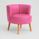 Ver imagem 1 de Poltrona Decor para Apartamento Sala Pequena Tecido Corano Base em Madeira Estrutura Reforçada