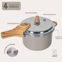 Ver imagem 2 de Panela de Pressão Ceramic Pressure Indução 4,2 Litros Areia - 4952/105 - Brinox