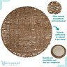 Kit 3 Pçs Jogo Americano Redondo Descanso Sousplat Palha Natural Sobre Prato - 2