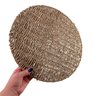 Kit 3 Pçs Jogo Americano Redondo Descanso Sousplat Palha Natural Sobre Prato - 9